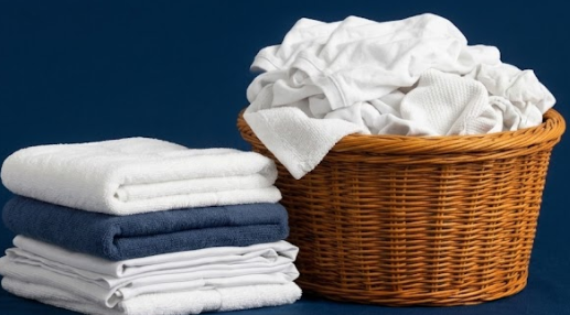 Basket of freshly folded laundry